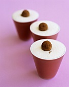 Ricotta mousse with chocolate truffles