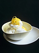 Ice cream with lemon zest