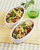 Risotto with pork and vegetables