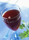Drink made with cherry nectar, parsley juice & nettle juice
