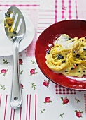 Spaghettini carbonara with truffle