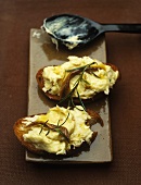 Brandade (salt cod and potato puree) on toast