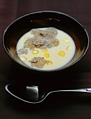 Potato and celeriac soup with truffles