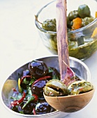 Marinated olives