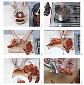 Cooking a lobster