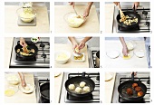 Making fried potato dumplings