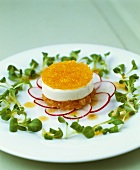 Char tatar with whitefish mousse and whitefish caviar