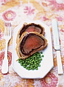 Beef fillet wrapped in puff pastry