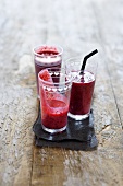 Red fruit smoothies