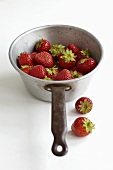 Strawberries in a saucepan