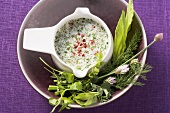 8 herb sauce with pink pepper