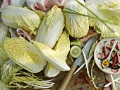 An arrangement of Chinese cabbage