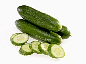 Mini cucumbers whole and sliced