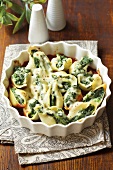 Conchiglie with spinach