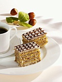 Esterhazy slices with coffee