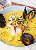 Seafood stew with aioli