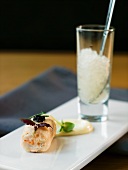 Lobster roulade with ginger granita