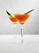 Alcopops in two Martini glasses
