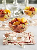 Fruit salad with pomegranate seeds for Christmas