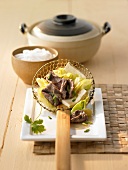 Mongolian hot pot with lamb