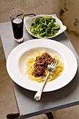 Tagliatelle alla bolognese (Ribbon pasta with meat sauce, Italy)