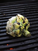 Artichoke on a barbecue