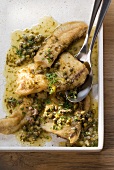 Tinche in carpione (Marinated tench fillets, Italy)