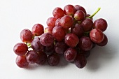 Red grapes with drops of water