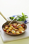 Gnocchi in padella (Gnocci with tomatoes and basil, Italy)