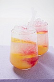 Orange drink with grenadine syrup