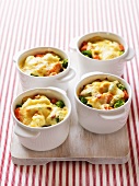 Vegetable bake in small baking dishes