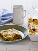Lentil and spinach lasagne