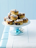 Several blueberry friands (Christmas)