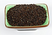 A heap of psyllium (flea seed) in a dish