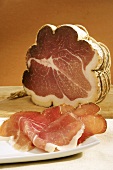 Coppa, a piece and slices