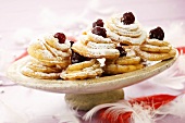 Fried pastries with cherries