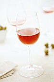 Rosé wine in glass