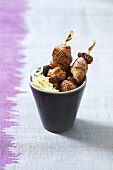 Lamb kebabs with dried fruit