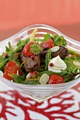 Strawberry and asparagus salad with beef