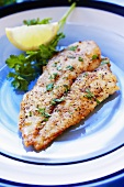 Fried plaice with parsley