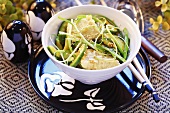 Cucumber salad with tofu and sesame seeds