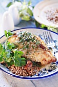 Chicken breast with garlic and parsley