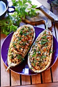 Stuffed aubergines