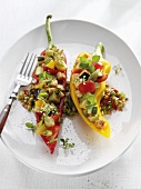 Pointed peppers stuffed with ratatouille