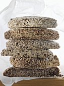 Wholemeal bread, stacked