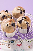 Wholemeal blueberry muffins
