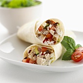 Two chicken wraps