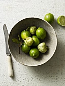 Limes and green physalis