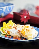 Krabbentoast mit Limetten-Hollandaise & pochierten Eiern