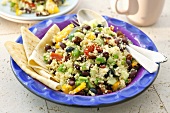 Couscous salad with tortillas